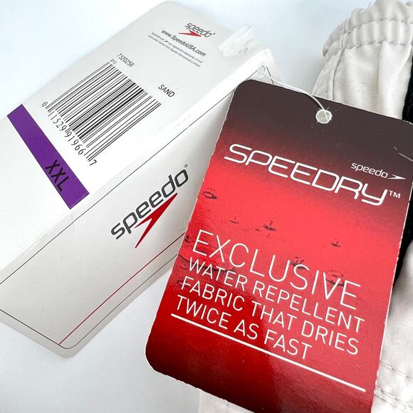 Speedo Mens Swim Trunks Oatmeal Mesh Liner Size XXL NEW - Picture 7 of 9